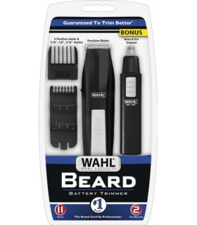 ماشین اصلاح صورت (ریش تراش) وال  به همراه مو زن Wahl Beard Trimmer with Bonus Personal Trimmer 5537-1801