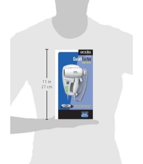 سشوار دیواری اندیس مدل Andis 1600W Quiet Hangup Hair Dryer with Night Light, White 30975