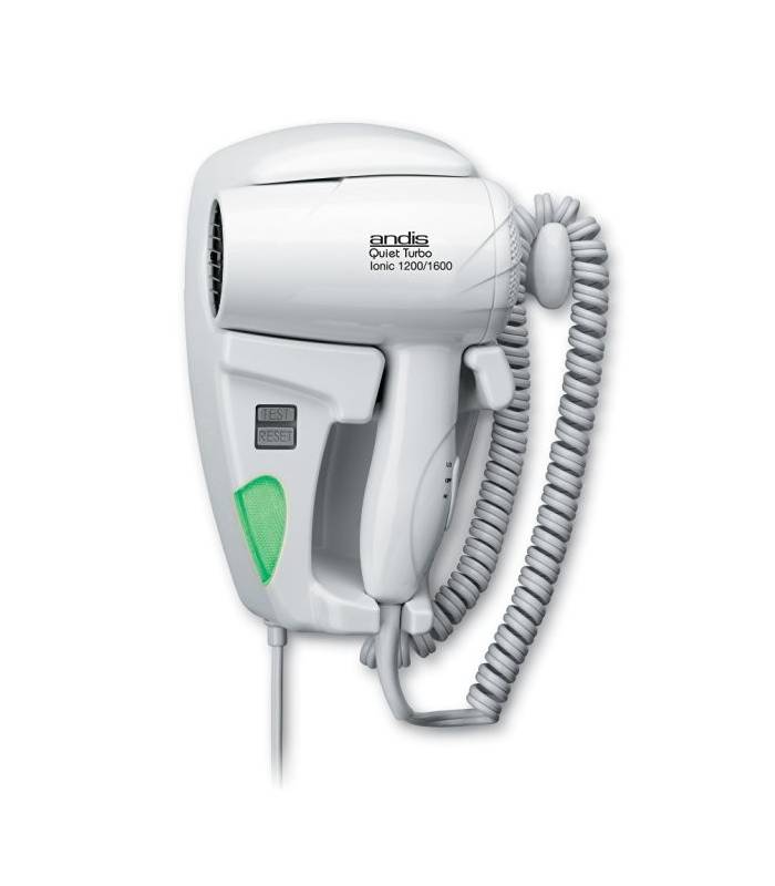 سشوار دیواری اندیس مدل Andis 1600W Quiet Hangup Hair Dryer with Night Light, White 30975