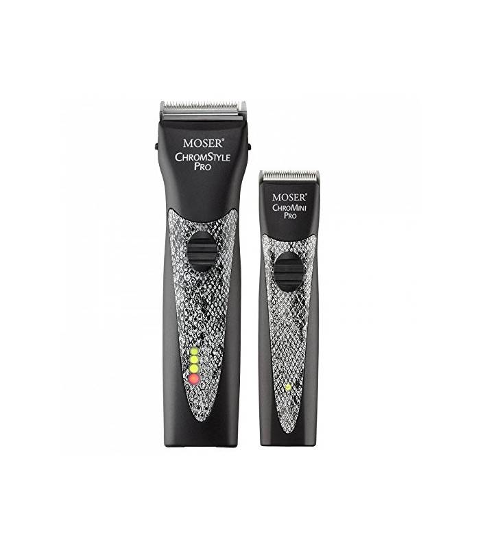 ست تریمر و ماشین اصلاح سر و صورت موزر Moser Chromstyle Pro 1871 + 1591 Chromini Pro Combo Snake