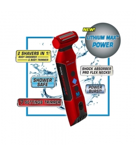 ماشین اصلاح بدن من گرومر مردانه دوطرفه mangroomer lithium max body groomer and body trimmer with power burst