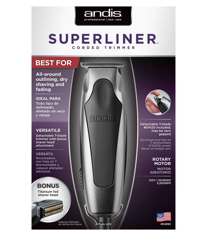ماشین اصلاح خط زن اندیس با سر شیور  Andis Superliner Trimmer/Shaver Bonus Shaver Head Attachment 04890