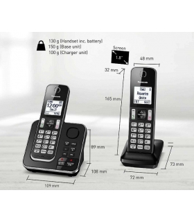 تلفن بی سیم پاناسونیک Panasonic KX-TGD392C Cordless Phone