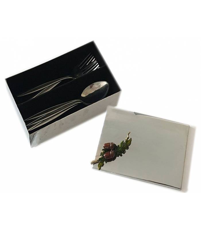 جا قاشقی استیل بلوط برنجی Flatware Organizers