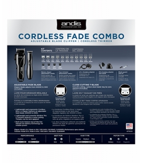 ماشین اصلاح سر و تریمر حرفه ای اندیس شارژی Andis Fade Combo Envy Li Clipper & Slimline Pro Li Trimmer 75020