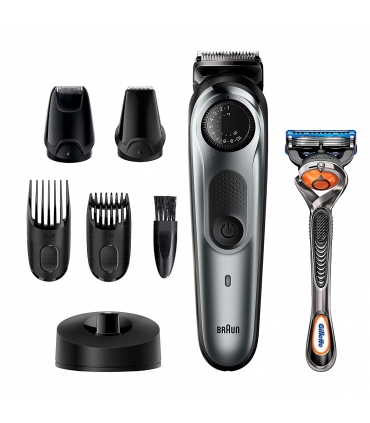 ماشین اصلاح سر و صورت براون تریمر بدون سیم/ شارژی همراه خود تراش ژیلت Braun BT7240