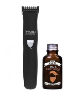 ماشین اصلاح صورت (ریش تراش) وال شارژی به همراه روغن ریش Wahl 9865-805