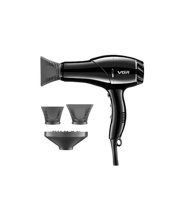 سشوار حرفه ای وی جی آر همراه با  3 سری متمرکز کننده و دیسپانسر VGR V-409