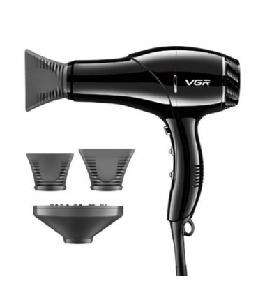 سشوار حرفه ای وی جی آر همراه با  3 سری متمرکز کننده و دیسپانسر VGR V-409
