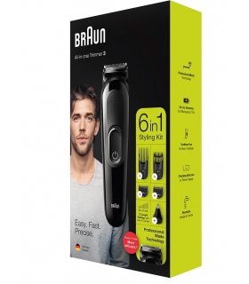 ماشین اصلاح سر و صورت براون شارژی 6 در 1 چند منظوره خط زن و موزن Braun MGK3220