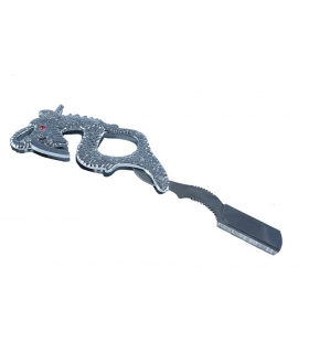 دسته تیغ اصلاح استیل طرح اژدها Handle Straight Shaving Razor