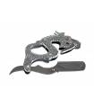 دسته تیغ اصلاح استیل طرح اژدها Handle Straight Shaving Razor