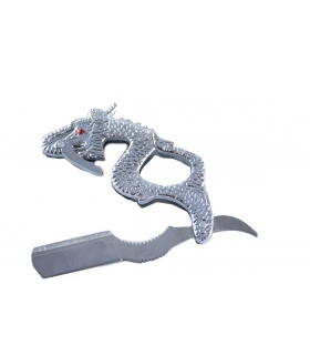 دسته تیغ اصلاح استیل طرح اژدها Handle Straight Shaving Razor