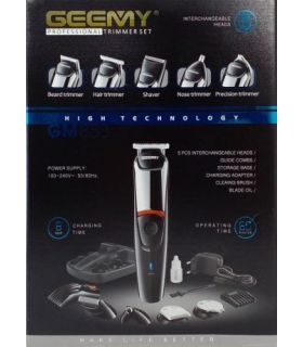 ست ماشین اصلاح سر و صورت و بدن جیمی با سری موزن و شیور Geemy GM-853 Grooming Kit