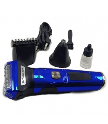 ست ماشین اصلاح شارژی جیمی با سری موزن و شیور Geemy GM-6617 Rechargeable Shaver and Trimmer Set