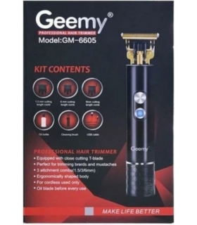 ماشین اصلاح خط زن شارژی جیمی Geemy GM-6605 Rechargeable Hair Trimmer