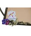 سینی   مستطیلی برنجی آنتیک میناکاری گنجشک و گل بنفشه   Antique brass Rectangular tray