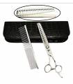 قیچی آرایشگری کرتزر فینی پیتاژ 8 اینچ یکطرفه همراه شانه آرایشگری Kretzer Hair Finny FSP-80