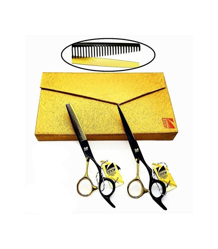 ست دو عددی قیچی آرایشگری کرتزر فینی کات و کوتاهی/پیتاژ 25 درصد 6 اینچ Kretzer Hair Finny FGB-60