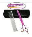 قیچی آرایشگری کرتزر فینی پیتاژ 8 اینچ هولوگرامی همراه شانه آرایشگری Kretzer Hair Finny Hologram-P80