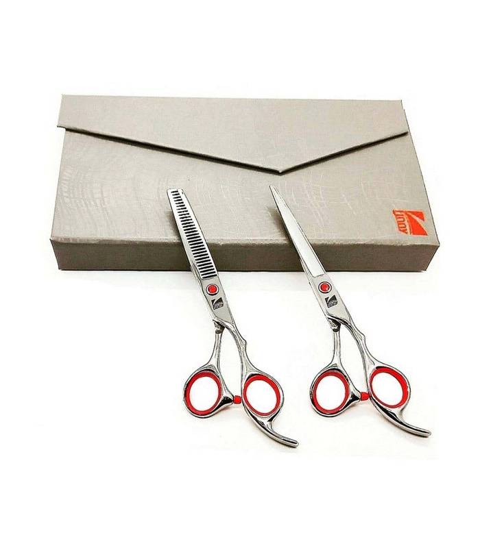 ست دو عددی قیچی آرایشگری کرتزر فینی کات و کوتاهی/پیتاژ 6 اینچ 25 درصد Kretzer Hair Finny FRS-60