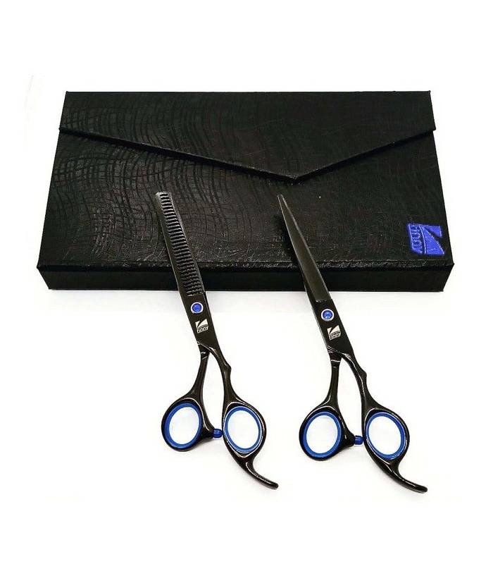 ست دو عددی قیچی آرایشگری کرتزر فینی کات و کوتاهی/پیتاژ 6 اینچ 25 درصد Kretzer Hair Finny Fbbs-60