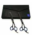 ست دو عددی قیچی آرایشگری کرتزر فینی کات و کوتاهی/پیتاژ 6 اینچ 25 درصد Kretzer Hair Finny Fbbs-60