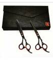 ست دو عددی قیچی آرایشگری کرتزر فینی کات و کوتاهی/پیتاژ 6 اینچ 25 درصد Kretzer Hair Finny Fbrs-60