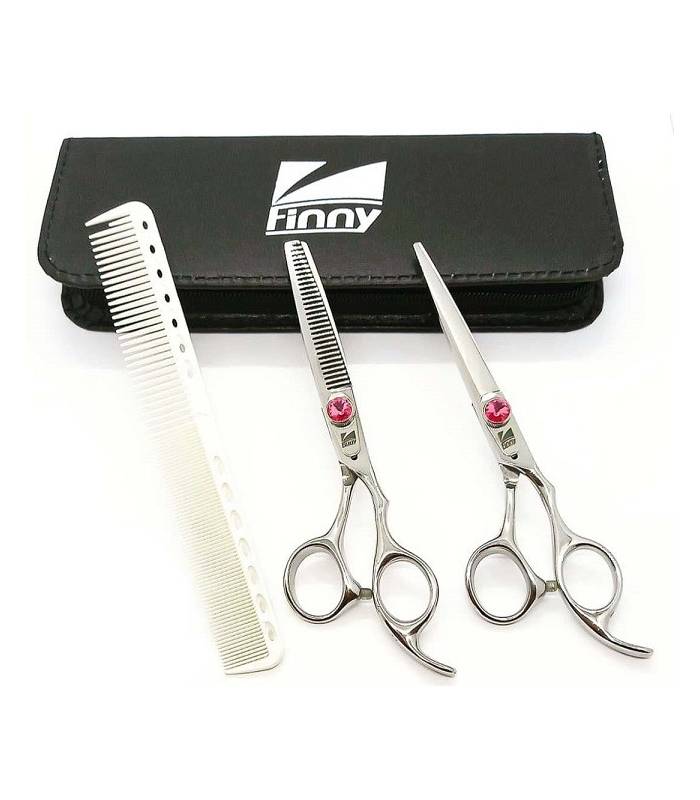 ست دو عددی قیچی آرایشگری فینی کات و کوتاهی/پیتاژ 6 اینچ Kretzer Hair Finny FPS-60