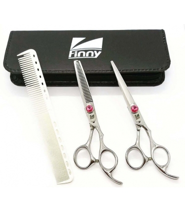 ست دو عددی قیچی آرایشگری فینی کات و کوتاهی/پیتاژ 6 اینچ Kretzer Hair Finny FPS-60