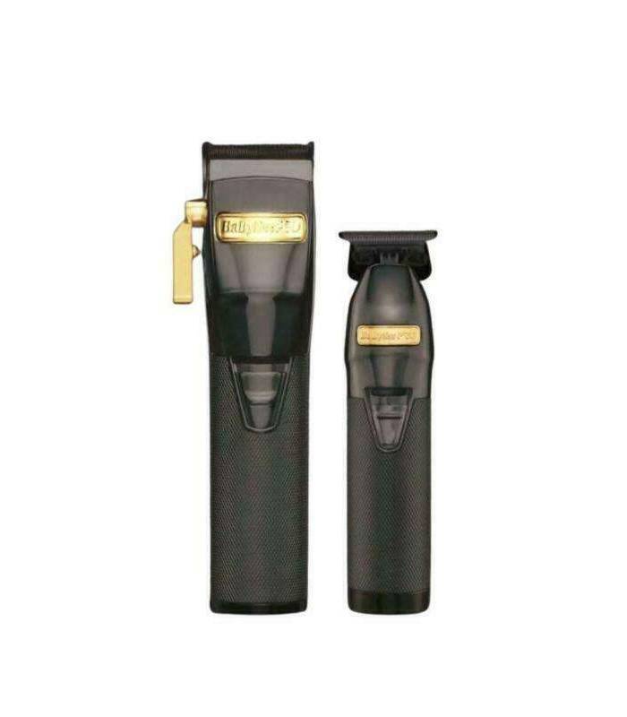 ست دو عددی ماشین اصلاح کلیپر و تریمر بابیلیس مشکی BABYLISS PRO MetalFX Series Limited Edition GUNMETAL Set FX870GMG & FX787GMG