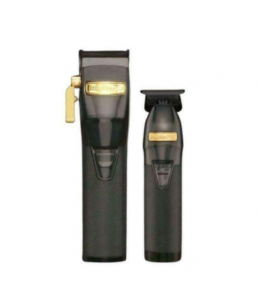 ست دو عددی ماشین اصلاح کلیپر و تریمر بابیلیس مشکی BABYLISS PRO MetalFX Series Limited Edition GUNMETAL Set FX870GMG & FX787GMG