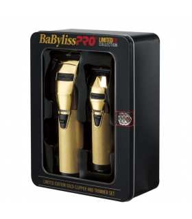 ست دو عددی ماشین اصلاح بابیلیس طلایی BaByliss PRO Gold & Black FX Collection Trimmer & Clipper Set (FXHOLPK2GB)
