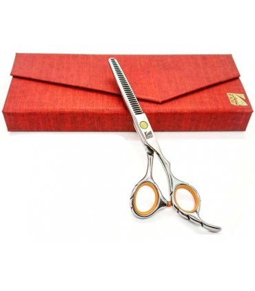 قیچی آرایشگری کرتزر فینی پیتاژ 6 اینچ حلقه نارنجی 25 درصد Kretzer Hair Finny FOP25-60