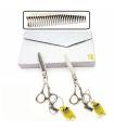 ست دو عددی قیچی آرایشگری کرتزر فینی کات و کوتاهی/پیتاژ 6 اینچ مدل دم اژدها Kretzer Hair Finny FSD -60