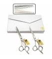 ست دو عددی قیچی آرایشگری کرتزر فینی کات و کوتاهی/پیتاژ 6 اینچ 25 درصد پیچ مخفی Kretzer Hair Finny FSH25 -60