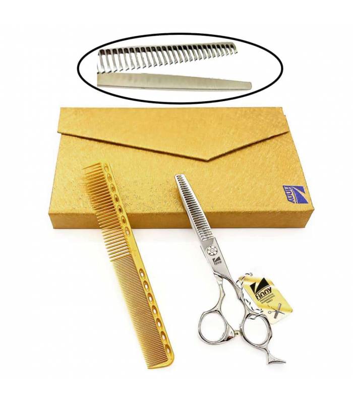 قیچی آرایشگری کرتزر فینی پیتاژ 6 اینچ 25 درصد شانه آرایشگری Kretzer Hair Finny FSP250-60