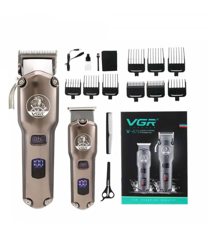 ست ماشین اصلاح خط زن و حجم زن شارژی وی جی آر  VGR V-675
