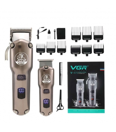 ست ماشین اصلاح خط زن و حجم زن شارژی وی جی آر  VGR V-675