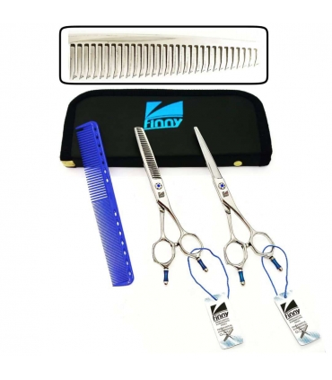 ست دو عددی قیچی آرایشگری کرتزر فینی کات و کوتاهی/ پیتاژ 6 اینچ دو دم استریت Hair Finny FSB2-60