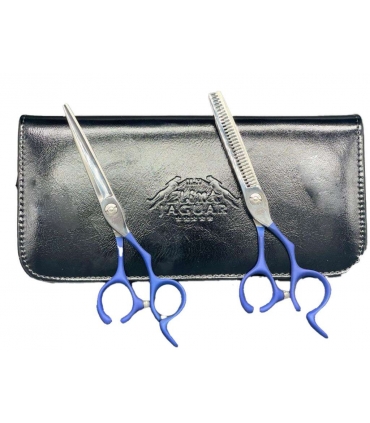 ست دو عددی قیچی آرایشگری جگوار کات و کوتاهی/پیتاژ Jaguar Barbery Scissors LF-604BL
