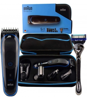 ماشین اصلاح چند منظوره (سر و صورت و بدن) براون 9 در 1 همراه ژیلت Braun Grooming MGK 3980