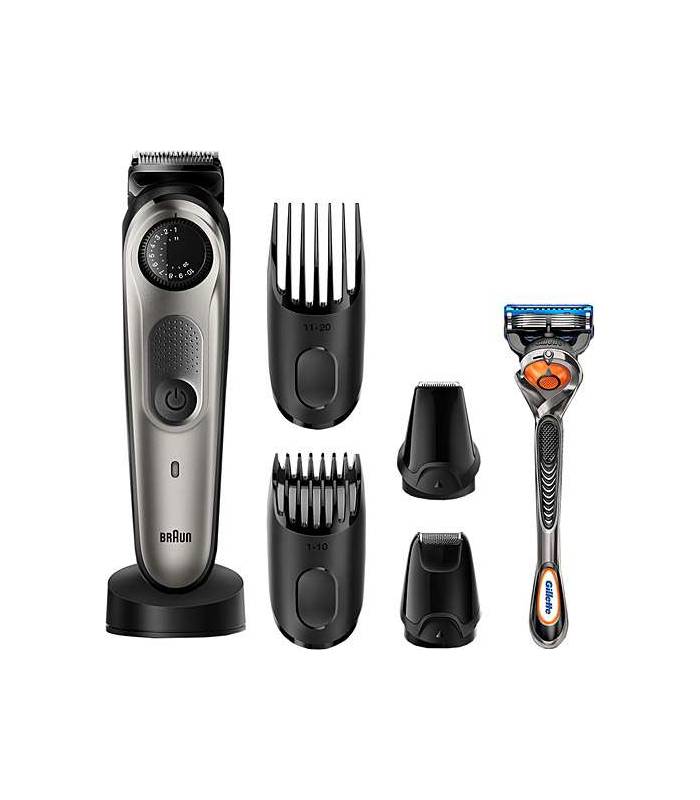 ماشین اصلاح سر و صورت براون به همراه خودتراش ژیلت Braun BT 7040 Beard Trimmer & Hair Clipper