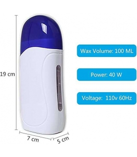 دستگاه وکس خشابی غلتکی دستگاه هیتر موم/موم اپیلاسیون/ نوار 100عددی TimiCare Wax Hair Removal Portable Hair Roller