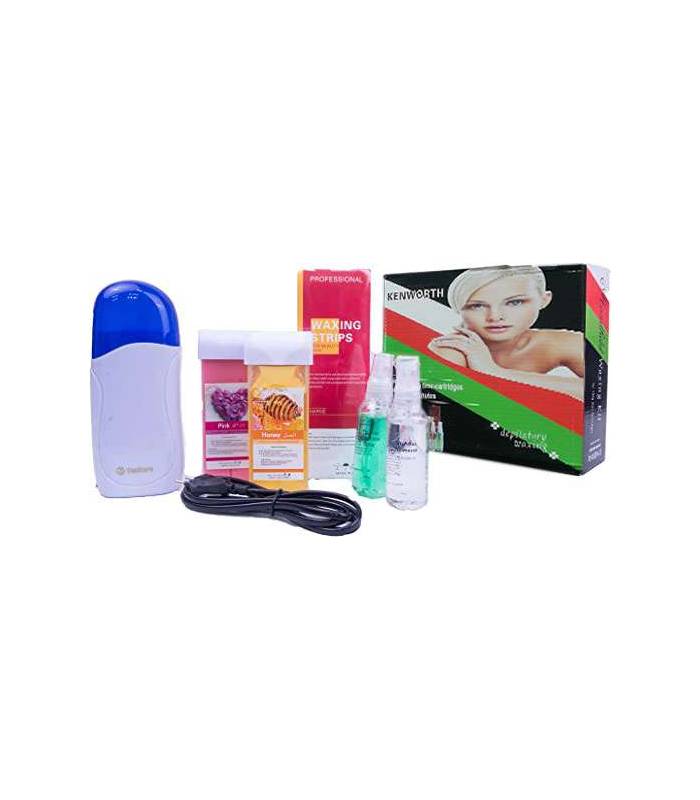 دستگاه وکس خشابی غلتکی دستگاه هیتر موم/موم اپیلاسیون/ نوار 100عددی TimiCare Wax Hair Removal Portable Hair Roller
