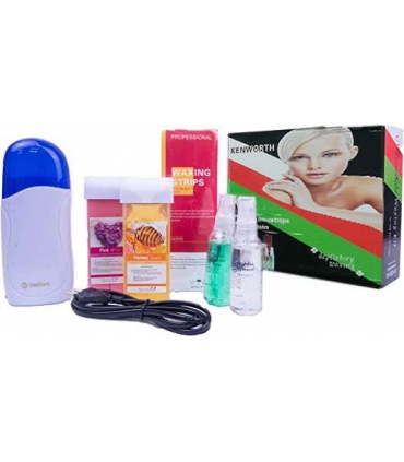 دستگاه وکس خشابی غلتکی دستگاه هیتر موم/موم اپیلاسیون/ نوار 100عددی TimiCare Wax Hair Removal Portable Hair Roller