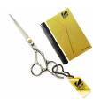 قیچی آرایشگری کرتزر فینی کات و کوتاهی 5.5 اینچ پیچ طلایی تیغه باریک Kretzer Hair Finny FTG4-550