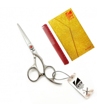 قیچی آرایشگری کرتزر فینی کات و کوتاهی 5 اینچ تم قرمز سیما Kretzer Hair Finny SIMA FTS7-50