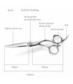 قیچی آرایشگری ریزرلاین کات و کوتاهی 5.5 اینچ حرفه ای استیل ژاپنی Razorline AK15 hair scissors