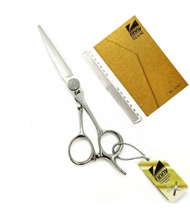قیچی آرایشگری کرتزر فینی کات و کوتاهی 6 اینچ مدل پیچ جواهر سیما Kretzer Hair Finny SIMA FCB3-60